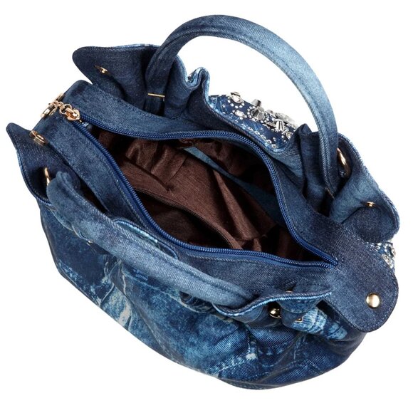 Sparking Denim Rhinestone bag - Picture 2 of 6